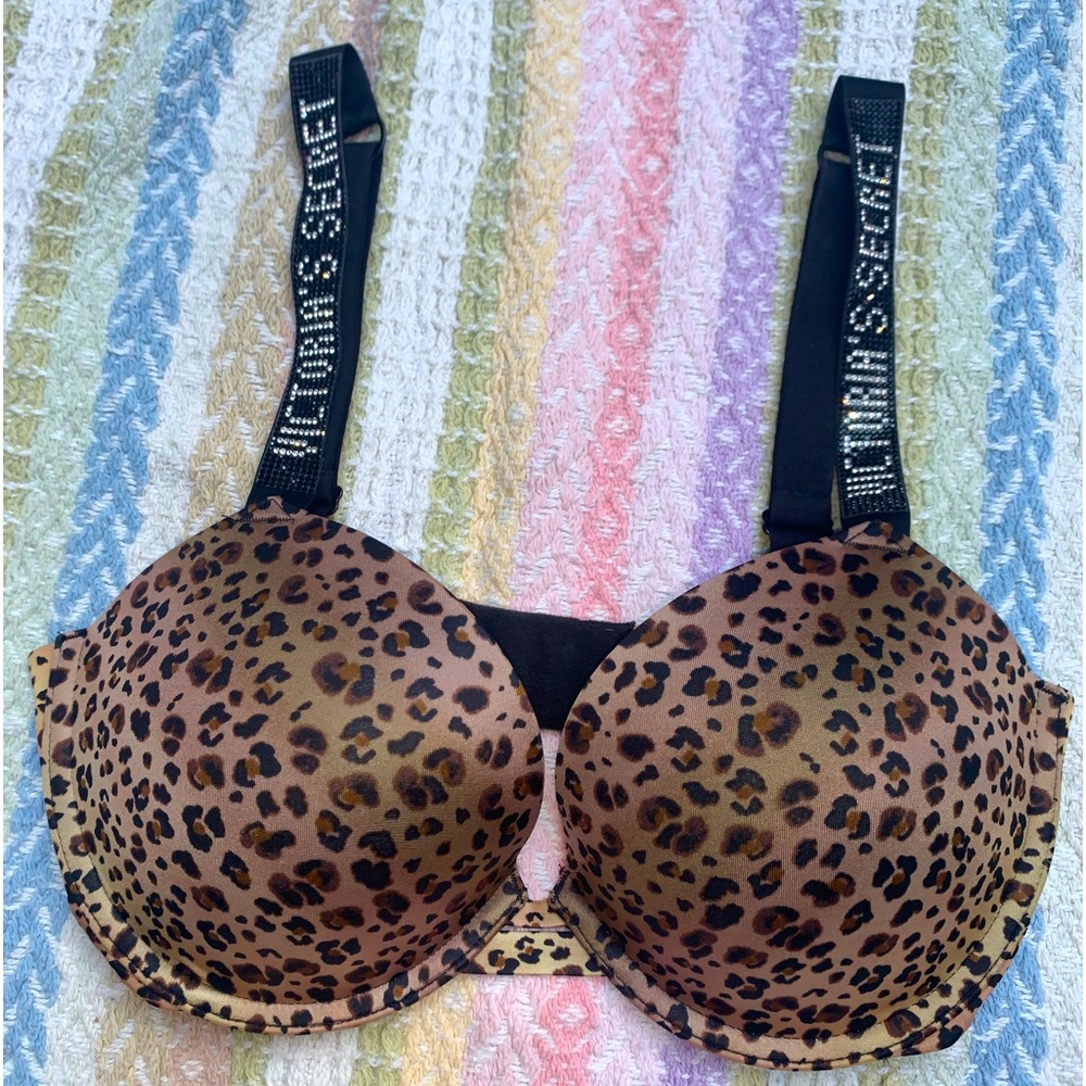 VICTORIA’S SECRET Rhinestone Logo Bra